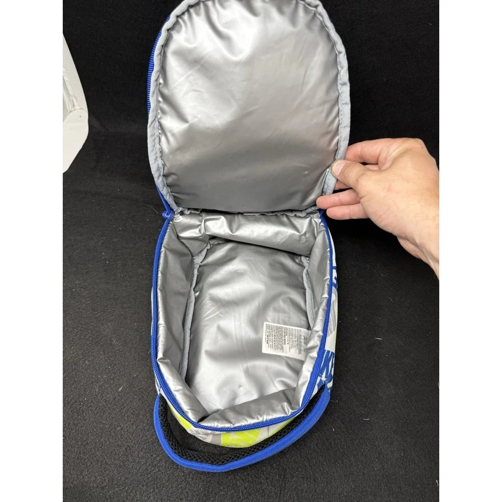 Nike Kids Insulated Lunch Bag Blue White Volt Swoosh Mini Cooler Bag EUC